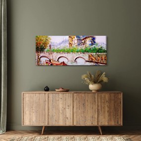 Obraz - Olejomaľba mesta (120x50 cm)