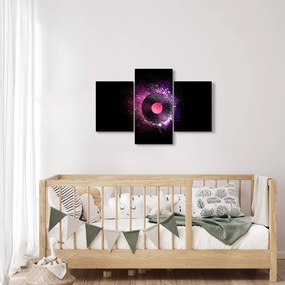 Obraz - Vinylová doska v ružovo-fialových (90x60 cm)