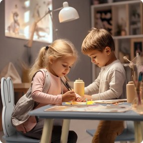 Detský stôl Bunny s dvoma stoličkami Ricokids RC-847