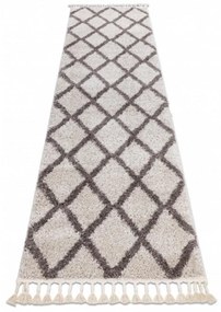 Kusový koberec Shaggy Ariso krémový atyp 60x250cm