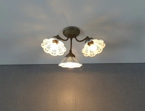 Sapho Sapho, LAMPEDUSA závesné svietidlo E27, 60W, 230V, IP21, keramické tienidlo, 39cm, mosadzná reťaz, MC011C