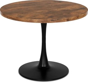 Okrúhly jedálenský stôl LINO 100 cm dub rustikálny/čierny