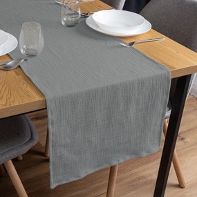Biante Mušelínový behúň na stôl MSN-062 Sivý 35x140 cm