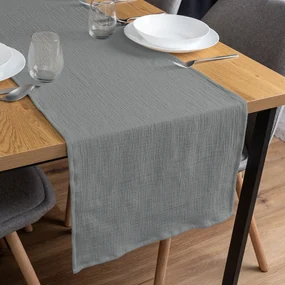 Biante Mušelínový behúň na stôl MSN-062 Sivý 35x180 cm