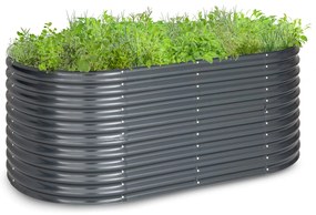 Blumfeldt High Grow vyvýšený záhon 200 x 80 x 100 cm oceľový vlnitý plech jednoduchá montáž