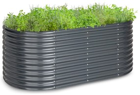Blumfeldt High Grow, vyvýšený záhon, 200 x 80 x 100 cm, vlnovitý plech, jednoduchá montáž