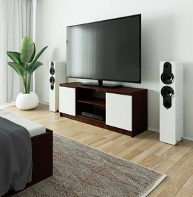 TV stolík Beron 140 cm wenge/biela