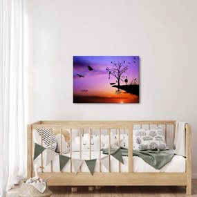 Obraz - Siluety zvierat (70x50 cm)