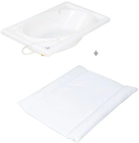 Prebaľovací pult v dekore brezy v bielo-prírodnej farbe Baby Pool – Roba