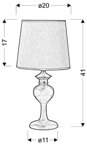 Candellux BERKANE Stolná lampa 1X40W E14 Green 41-11725