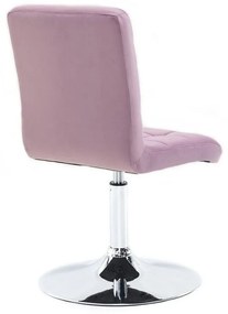 LuxuryForm DESIGN Stolička TOLEDO VELUR na striebornom tanieri - levanduľa