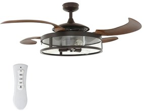 Fanaway FANAWAY 212925 - LED Stropný ventilátor CLASSIC 3xE27/4W/230V hnedá + DO FAN00123