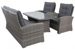 Doppler LIMA sivá - polohovacie ratanové sedenie