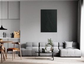 drevko Drevený abstraktný obraz Ženské krivky Rozmer obrazu: 44,5 x 31,5 cm, Farba dekorácie: Čierna