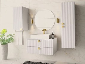 Kúpeľnová zostava Petralio I, Sifón: bez sifónu, Umývadlo: áno, Farba: biela
