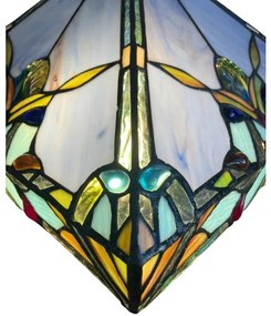Lampa s retiazkami Tiffany vitráž kolekcia BLUE Ø36*60