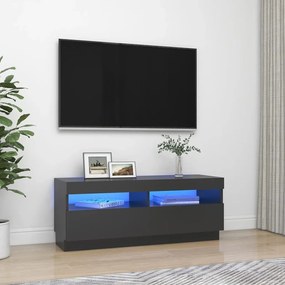TV skrinka s LED svetlami sivá 100x35x40 cm