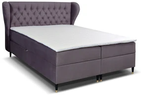 Manželská posteľ Boxspring 180 cm Ortun (fialová) (s matracom). Akcia -20%. Vlastná spoľahlivá doprava až k Vám domov. 1033266