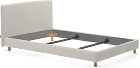 Sivá čalúnená jednolôžková posteľ bez roštu 90x200 cm Valma – Kave Home