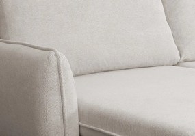 Rohová sedačka Salma, krémová látka, univerzálna pravá/ľavá