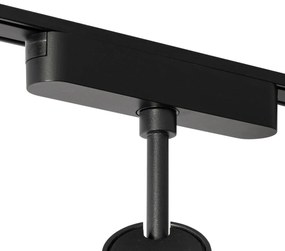 Moderné čierne bodové svetlo pre 1-fázový koľajnicový systém 9W 3000K - Magnetic Gert