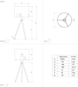 Eglo 39965 - Stolná lampa TORTOLA 1xE27/40W/230V čierna/zlatá