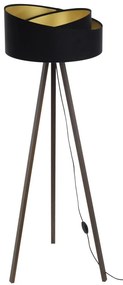 BPS Koncept Stojacia lampa GALAXY 1xE27/60W/230V čierna/hnedá AS0464+BS0389