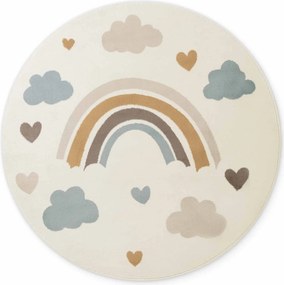 Hanse Home, Detský koberec Adventures 106418 Cream Multicolor kruh, 160x160 (priemer) kruh, viacfarebná, detská izba