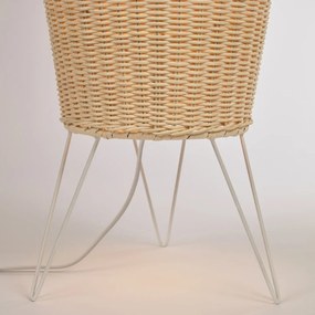 V prírodnej farbe ratanová stojacia lampa s ratanovým tienidlom (výška 120 cm) Kamaria – Kave Home