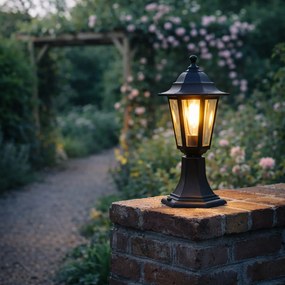 Klasická vonkajšia stojaca lampa čierna 42,2 cm IP44 - New Haven