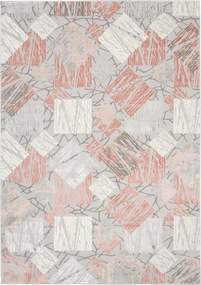 TA Koberec E464A SVETLO SIVÁ/TMAVORUŽOVÁ ASTHANE