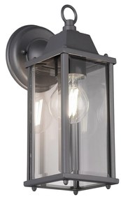 OLONA| Retro nástenná vonkajšia lampa v tvare lampáša IP23 Farba: Antracit