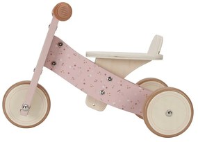 Odrážadlo trojkolka drevená Pink