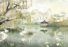 Fototapeta - Čínske jazero (147x102 cm)