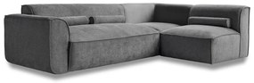 Sivá rohová pohovka (pravý roh) Flex Felix – Miuform