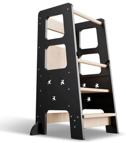 Rastúca detská učebná veža, ružová, výškovo nastaviteľná