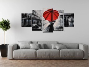 Gario Obraz na plátne Červený bozk v daždi Veľkosť: 150 x 105 cm