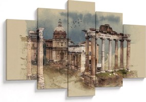 Obraz - Forum Romanum, Rím, Taliansko (150x105 cm)