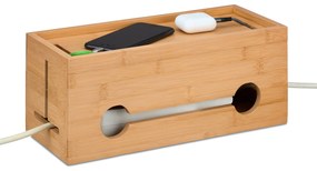 Bambusový box na káble a predlžovačky Relaxdays (RD10049899)