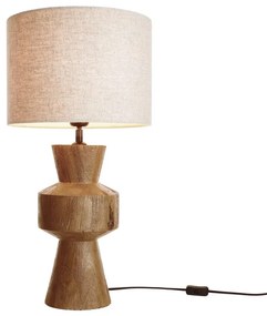 Butlers FROMAQUE FORMAQUE Stolná lampa s podstavcom z mangového dreva 58,5 cm