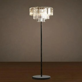 Toolight Toolight, podlahová krištáľová lampa 3xE14 APP925-3F, čierna, OSW-01042