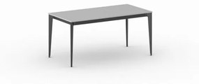 Kancelársky stôl PRIMO ACTION, čierna podnož, 1600 x 800 mm, sivá