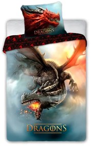 FARO obliečky Dragons 140 x 200 + 70 x 90 cm