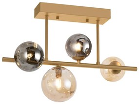 Zuma Line MX5918-4-EGN - Luster na tyči VILLA 4xG9/3,5W/230V zlatá