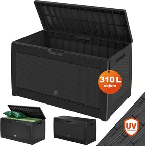 Odkladací box RATO, 310l, 119x48x60cm, antracitová Prosperplast