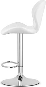 AKCIA Barová stolička z eko kože WEST, biela II. akosť