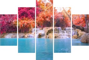 Obraz tyrkysovej lagúny, Laos, Tat Kuang Si (150x105 cm)