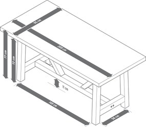 Jedálenský stôl so stolovou doskou z polycementu