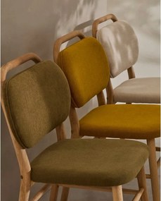 Jedálenská stolička v horčicovej farbe v súprave 2 ks Helda – Kave Home