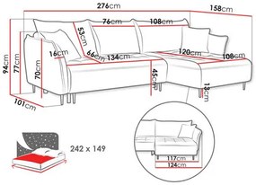 Rohová sedacia súprava Muskat  (béžová). Vlastná spoľahlivá doprava až k Vám domov. 1122687